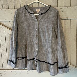 Logo Lori Goldstein Button Down Top size M